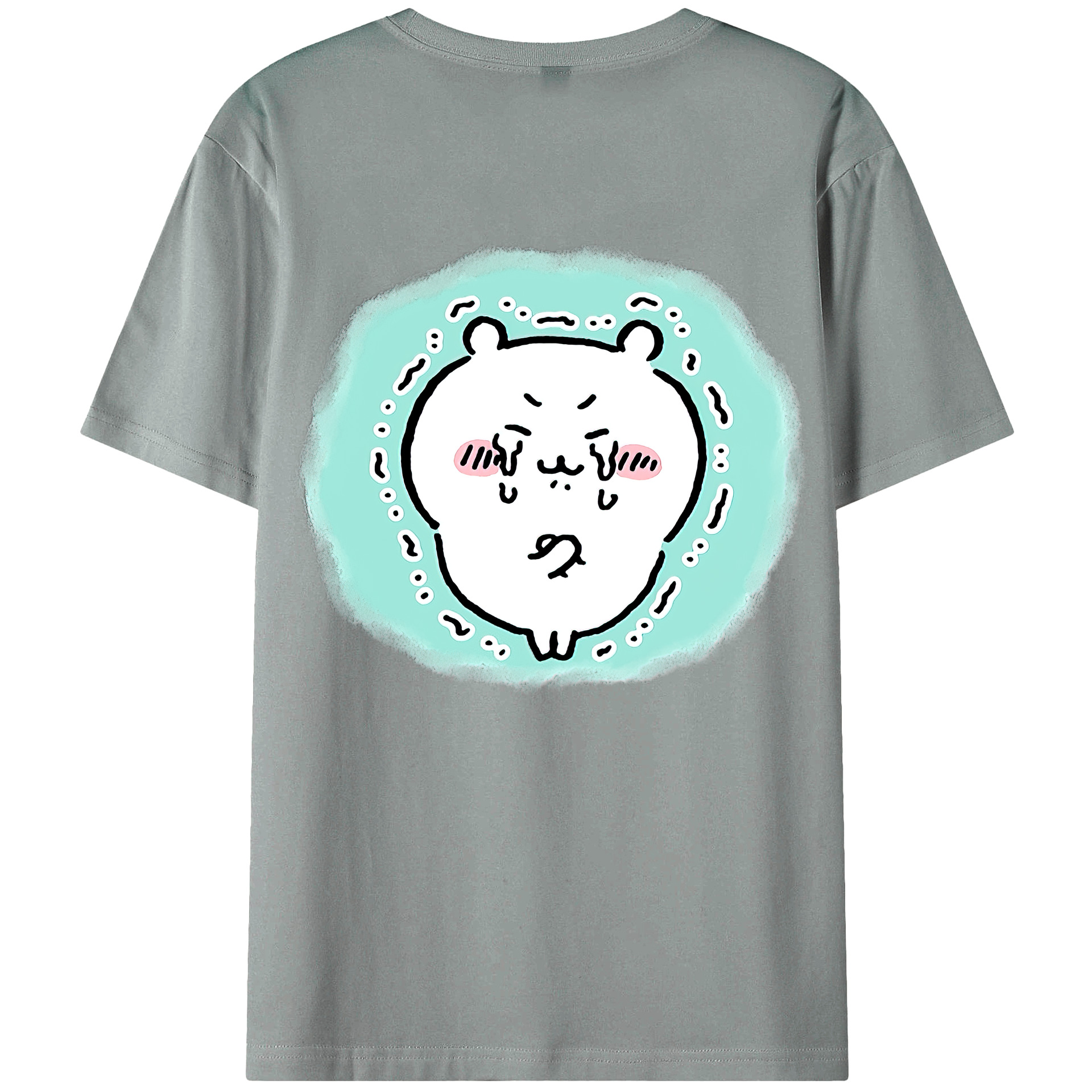 （画像用） ちいかわ ちいかわ Chii-kawa chiikawa 綿100％ メンズ半袖Tシャツ（バックプリント） 通気性